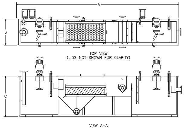 Engineering drawing of ECS